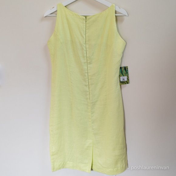 Tropic of Linen Linen Shift Dress *NWT* โ Lime Green (US 10) - Picture 10 of 12